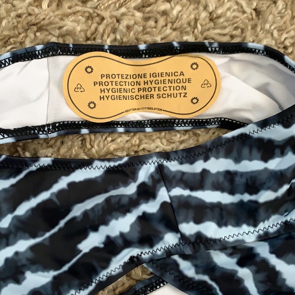 Tie Dye Striped Wrap Front Monokini One Piece Swim - Picture 5 of 5